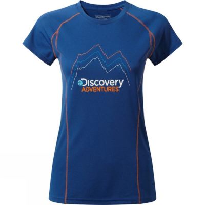 Playeras Craghoppers Discovery Adventure Manga Corta Mujer Azules Oscuro - Chile TLE704126